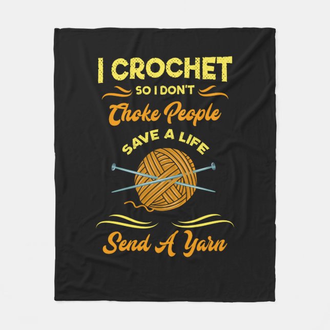 Crocheting Fleece Blanket (Front)