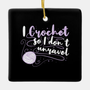 Crocheting Gifts Ceramic Ornament