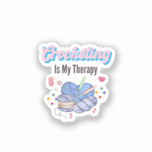 Crocheting Is My Therapy Yarn Art