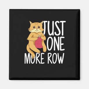 Crocheting Knitting Cat Magnet