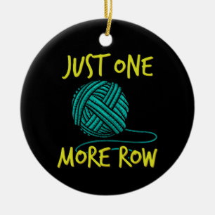 Crocheting Knitting Ceramic Ornament