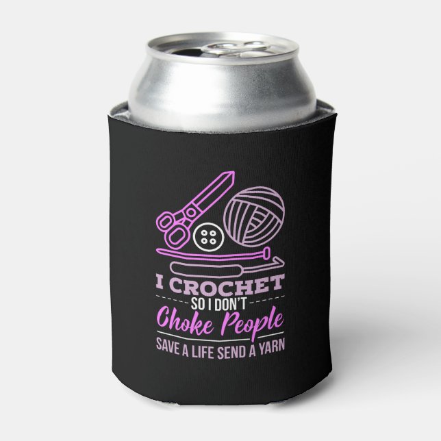 Crocheting Knitting Gift Can Cooler (Can Front)