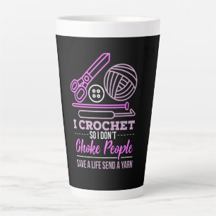 Crocheting Knitting Gift Latte Mug