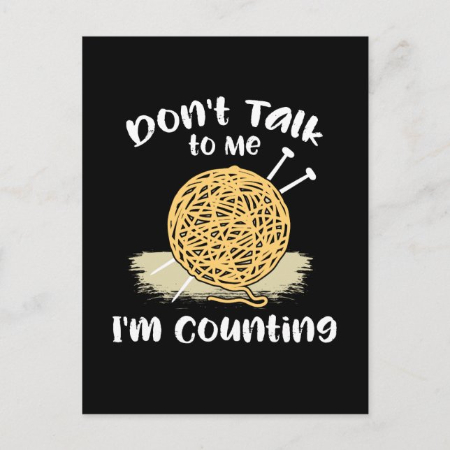 Crocheting Knitting Gift Postcard (Front)