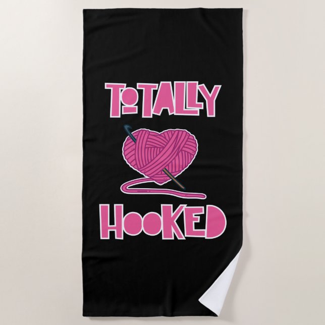 Crocheting Knitting Gifts Beach Towel (Front)