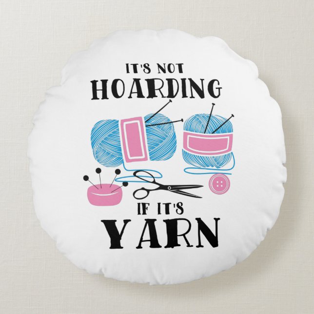 Crocheting Knitting Gifts Round Cushion (Front)
