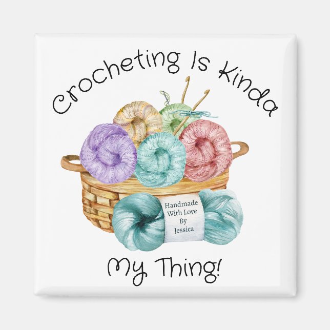 Crocheting Personalised Magnet (Front)