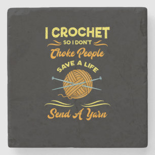 Crocheting Stone Coaster