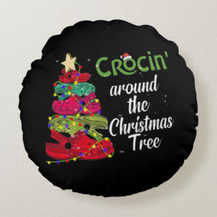 Crocin Around The Christmas Round Cushion