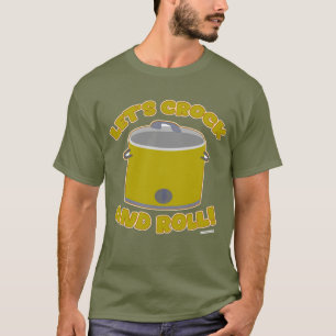 Crock And Roll Fun Slow Cooker Cartoon Art T-Shirt