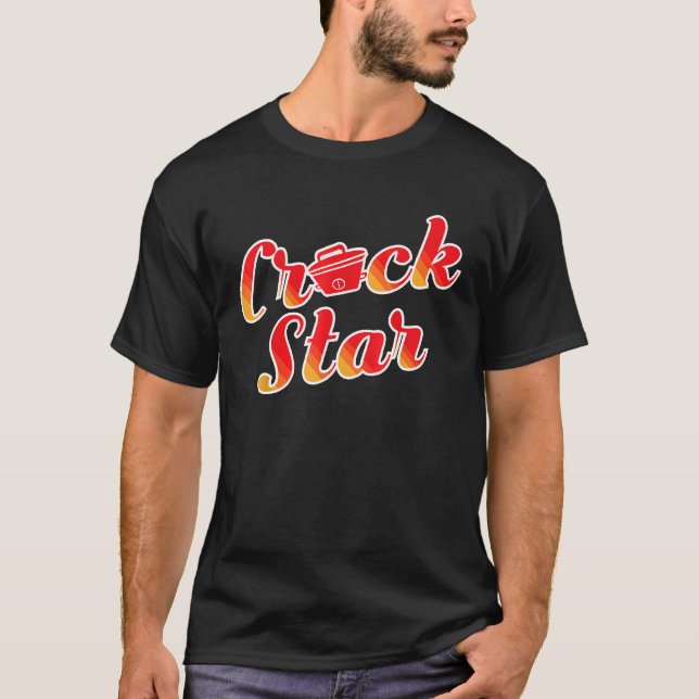 Crock Star Christmas Slow Cook Pot Chef T-Shirt (Front)