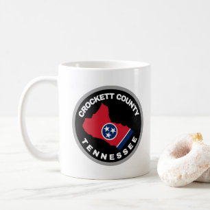 Crockett County patch emblem coffee cup