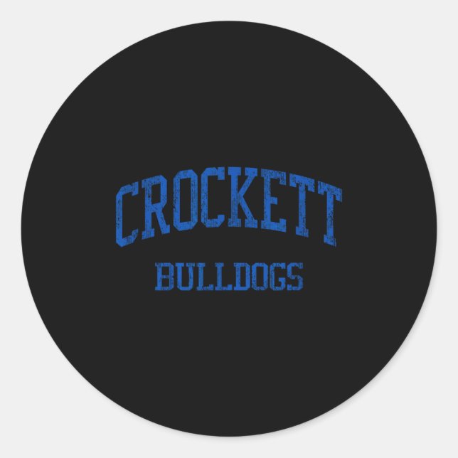 Crockett High School Hs Tx Classic Round Sticker (Front)