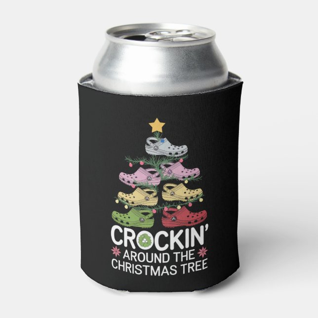 Crockin' Around The Christmas Tree Can Cooler (Can Front)
