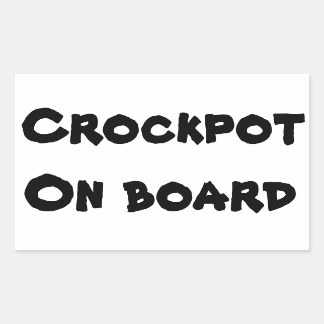 Crockpot on Board Slow Driver Bumper Sticker (Front)