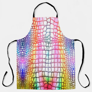 Crocodile abstract pattern, colorful pattern apron