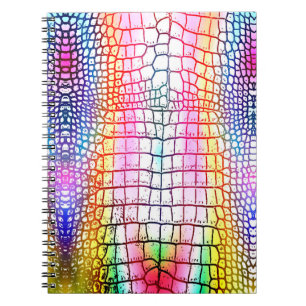 Crocodile abstract pattern, colourful pattern notebook