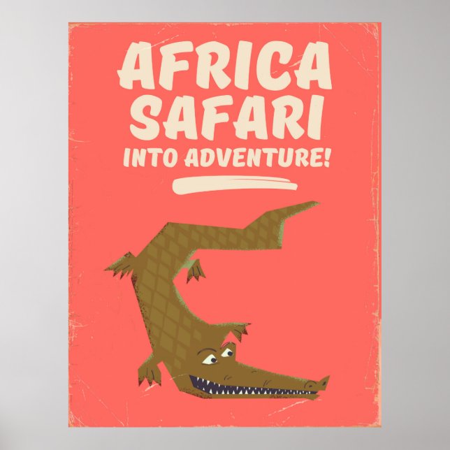 Crocodile Africa Safari poster! Poster (Front)