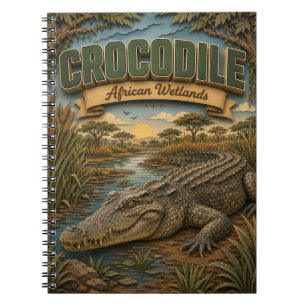 Crocodile African Wetlands POPCUT Notebook