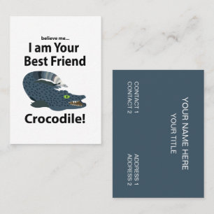 Crocodile Alligator Funny Crocodile Business Card