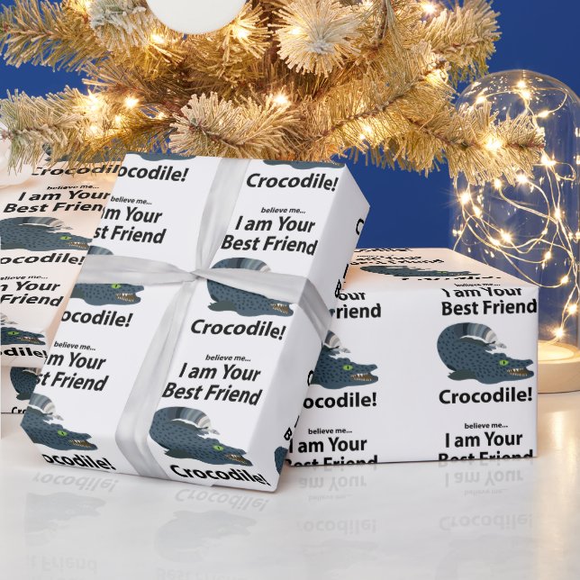 Crocodile Alligator Funny Crocodile Wrapping Paper (Holidays)