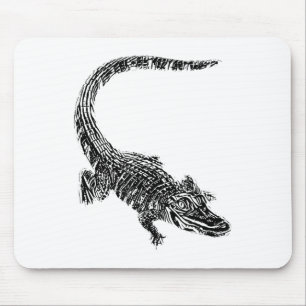 Crocodile Alligator Motif Reptil Teeth Animal Croc Mouse Pad