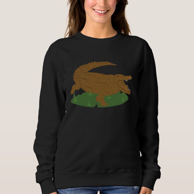 crocodile alligator reptile animals  2 sweatshirt (Front)
