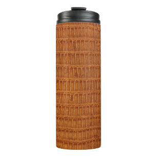 Crocodile alligator reptile leather texture close  thermal tumbler
