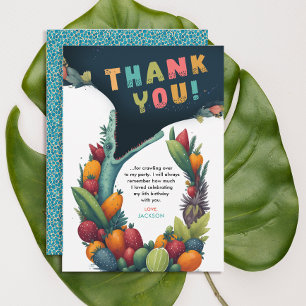 Crocodile Alligator Tropical Wild Birthday Thank  Thank You Card