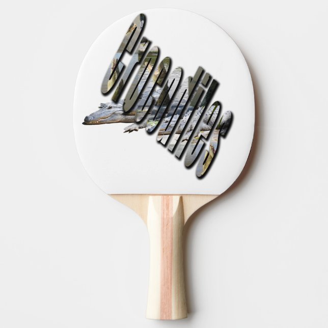 Crocodile And Crocodiles Logo, Ping Pong Paddle (Front)