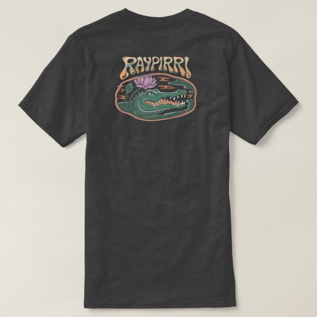 Crocodile and Lotus - Raypirri T-Shirt (Design Back)