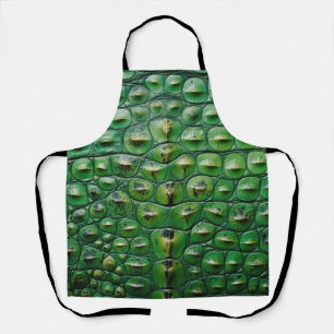 crocodile animal skin texture green scale wild rep apron