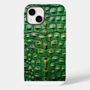 crocodile animal skin texture green scale wild rep iPhone 14 case