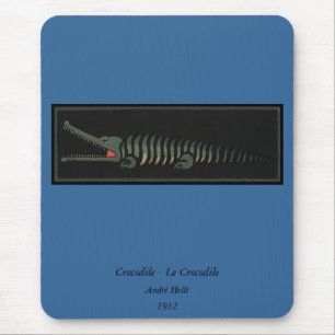 Crocodile - Antiquarian Colourful Book Mouse Pad