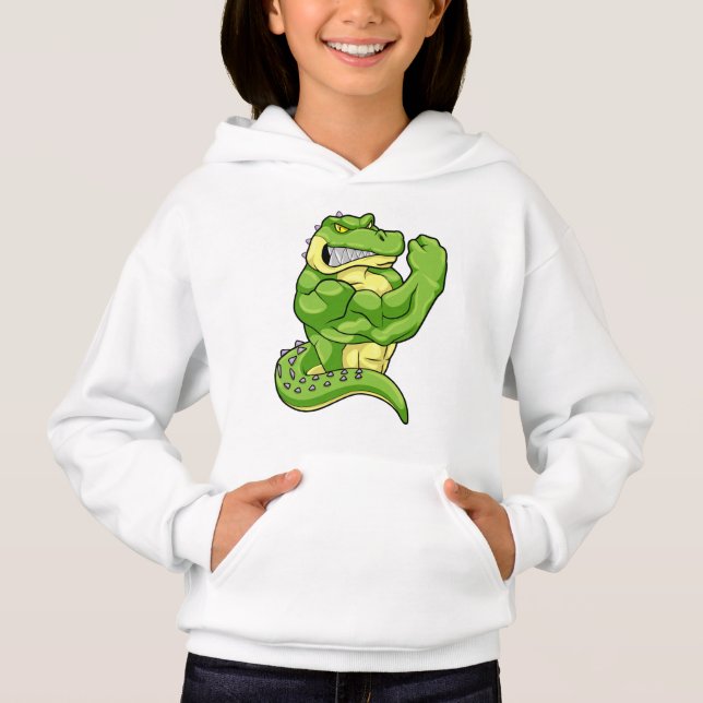 Crocodile as Bodybuilder & big Muscles (Front)