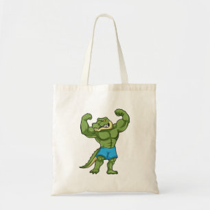 Crocodile as Bodybuilder extreme Tote Bag