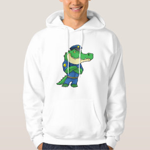Crocodile as Police officer with Police uniform Hoodie