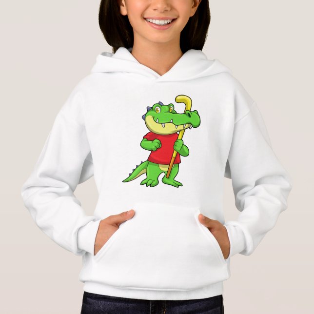 Crocodile at Field hockey with Stick (Front)