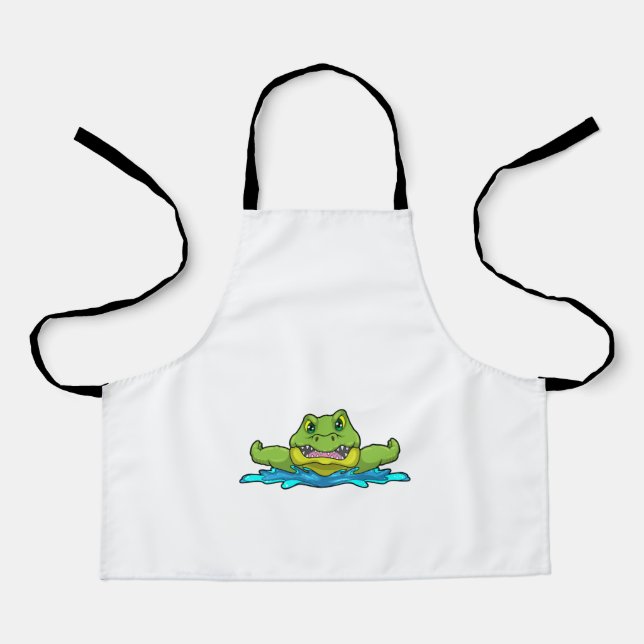 Crocodile at Swimming in Water Apron (Front)