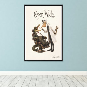 Crocodile at the Dentist Canvas Print