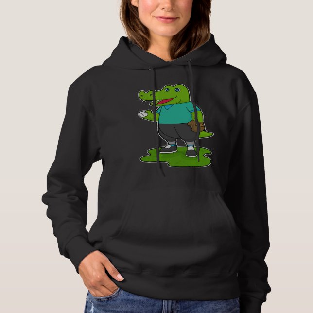 Crocodile Baseball Baseball glove Sports Hoodie (Front)