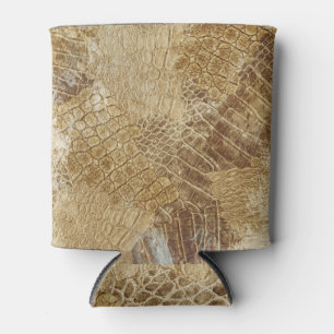 Crocodile batik pattern, fabric texture. can cooler