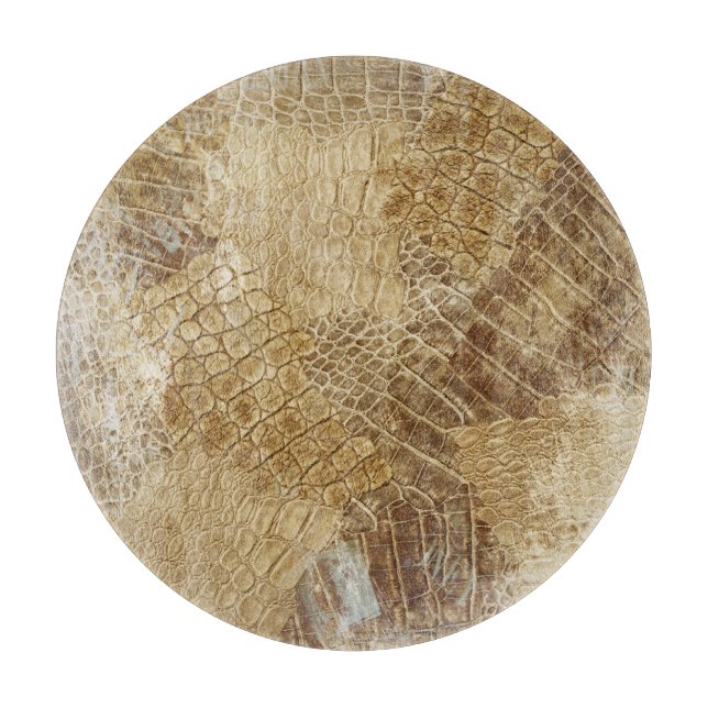 Crocodile batik pattern, fabric texture. cutting board (Front)