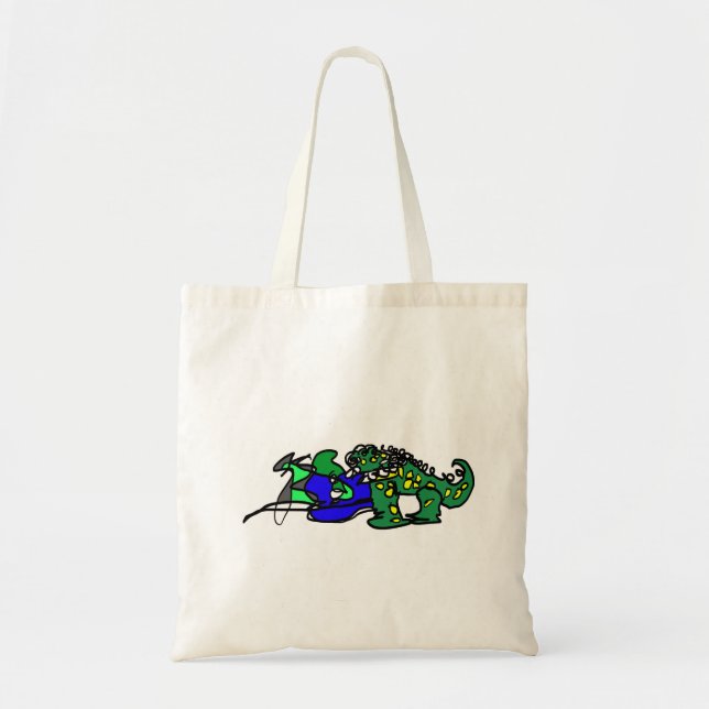 Crocodile beat tote bag (Front)