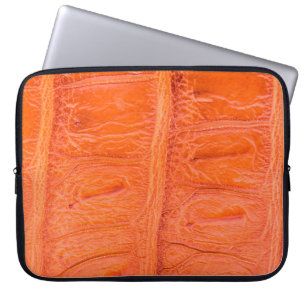 Crocodile belly skin texture background. This imag Laptop Sleeve
