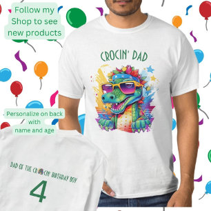 Crocodile Birthday Dad Matching T-Shirt