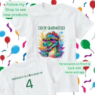 Crocodile Birthday Grandmother Aunt Matching T-Shirt