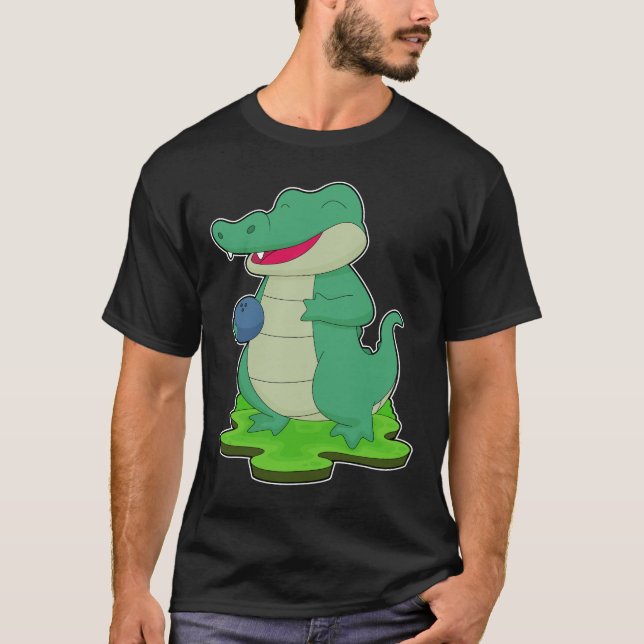 Crocodile Bowling Bowling ball T-Shirt (Front)