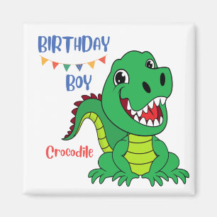 Crocodile boy birthday, Toddler Birthday Magnet