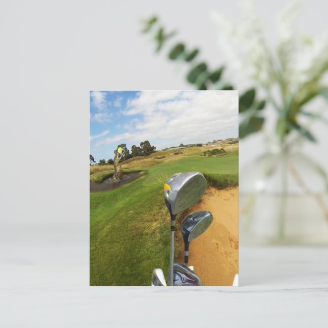 Crocodile Catching A Golf Ball, Postcard (Standing Front)